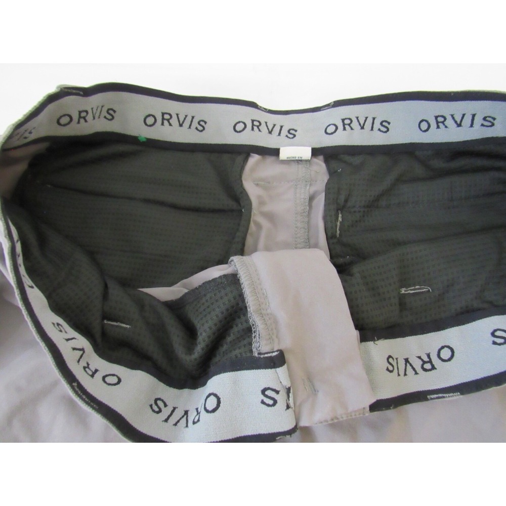Orvis Men's Tech Shorts Size 36 Stretch Comfort Secure Pockets Gray Color - Picture 7 of 10